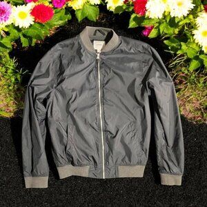 Black And Grey Bomber Jacket